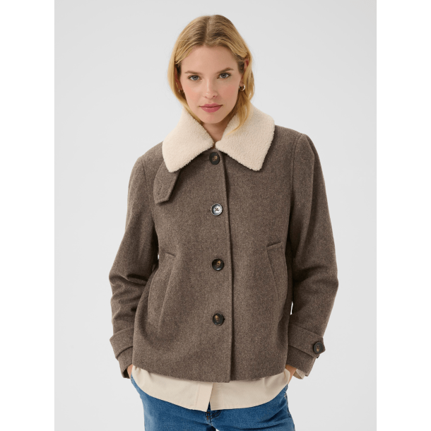 Part Two Jakke - SylviaPW Coat - Dark Walnut Melange