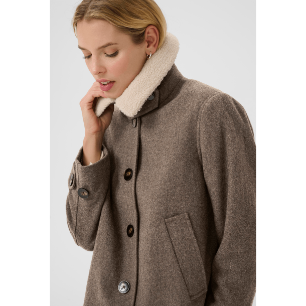 Part Two Jakke - SylviaPW Coat - Dark Walnut Melange