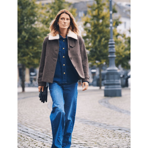 Part Two Jakke - SylviaPW Coat - Dark Walnut Melange