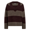 Mos Mosh Strik - MMTaci Stripe LS V-Neck Knit - Fudge