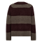 Mos Mosh Strik - MMTaci Stripe LS V-Neck Knit - Fudge
