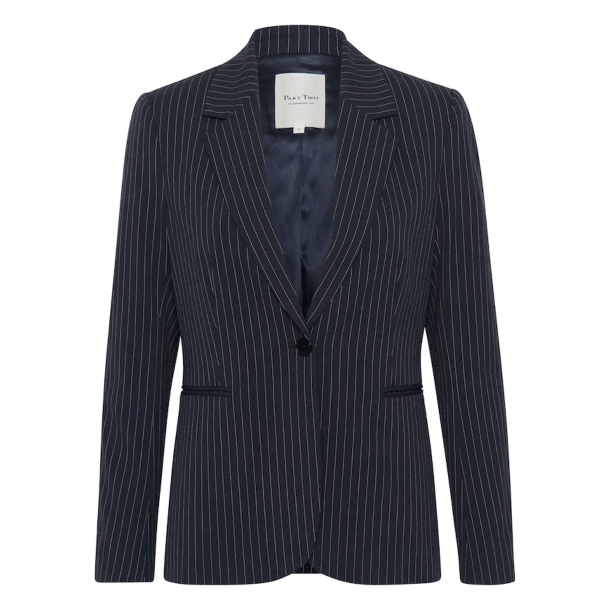 Part Two Blazer - TaylorPW - Dark Navy Pinstripe