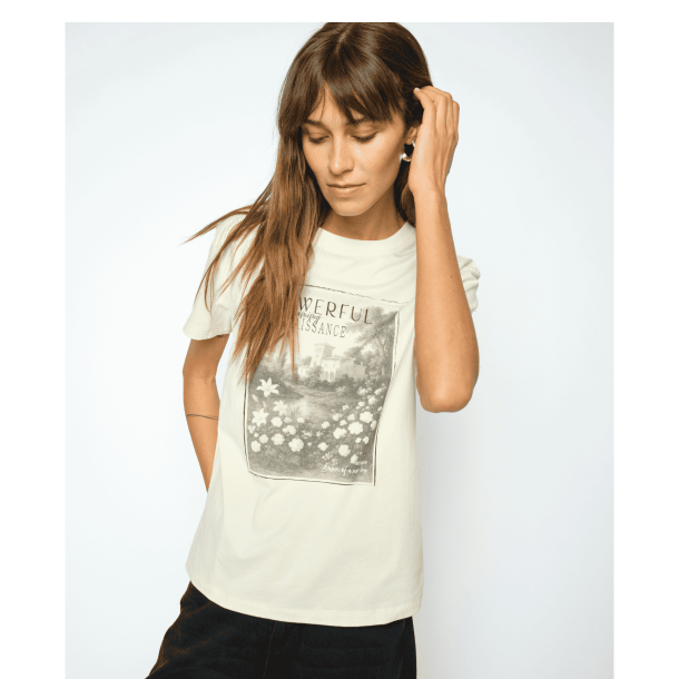 Mos Mosh T-shirt - MMToni O-SS Tee - Ecru