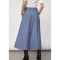 Co'couture Nederdel - TerryCC Pleat Skirt - Ash Blue