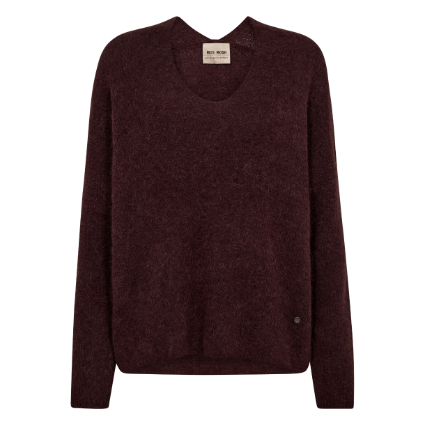 Mos Mosh Strik - MMThora V-neck Knit - Fudge