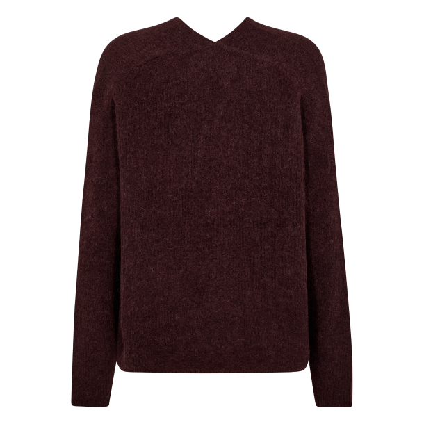 Mos Mosh Strik - MMThora V-neck Knit - Fudge