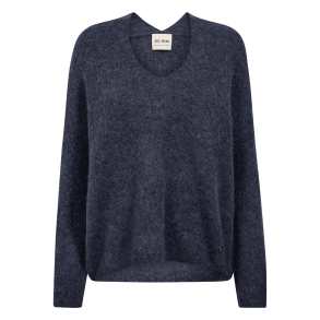 Mos Mosh Strik - MMThora V-neck Knit - India Ink