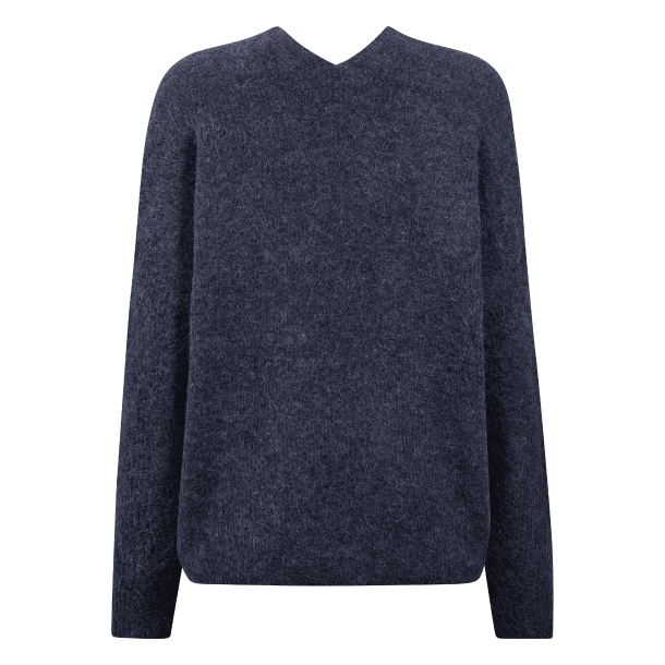 Mos Mosh Strik - MMThora V-neck Knit - India Ink