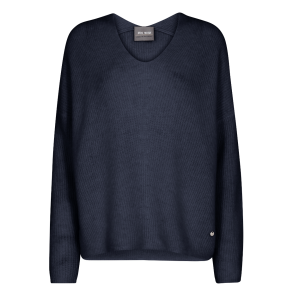 Mos Mosh Strik - MMThora V-neck Knit - Salute Navy