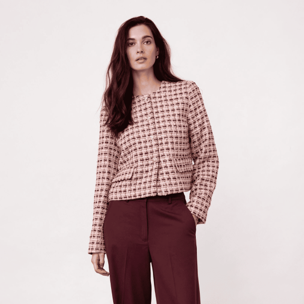 Co'couture Jakke - TikaCC Boucle Jacket - Dusty Rose