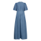 Co'couture Kjole - TillyCC Emb Pleat Dress - Denim Blue