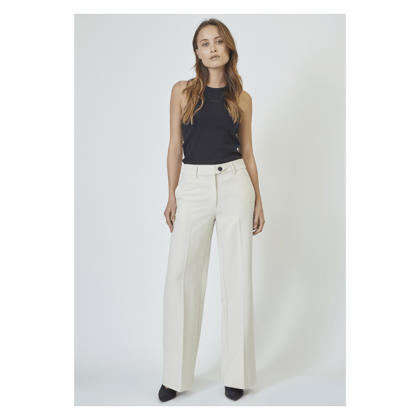 Co'couture Bukser - VolaCC Wide Pant - Bone