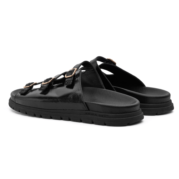 Woden Shoe the Bear Sandal - Ellen Buckle - Black