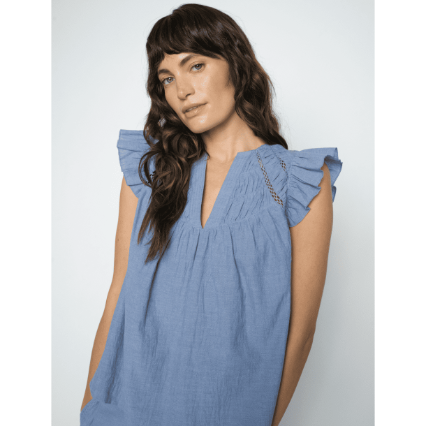 Mos Mosh Top - MMWoda Izha Blouse - Regatta