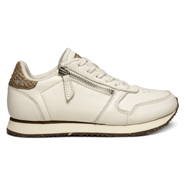 Woden Sneakers - Ydun Leather Zipper - Blanc de Blanc 