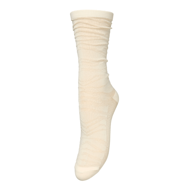 Becks�ndergaard Str�mper - Amina Glitter Sock - Birch White