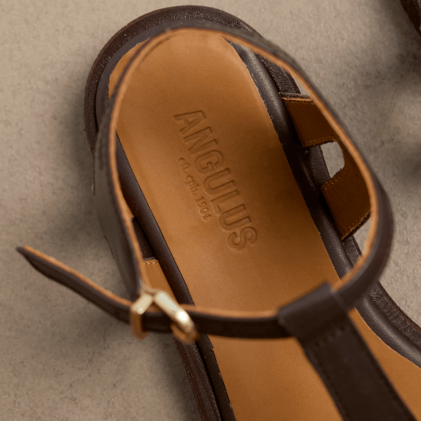 Angulus Sandal - Klassisk Remsandal - Dark Brown