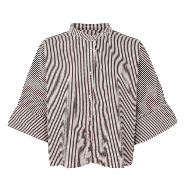 Black Colour Bluse - BCAlly Loose Shirt - Creme