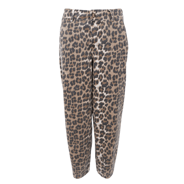 Black Colour Bukser - BCEllie Barrel Pant - Leopard