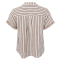 Black Colour Skjorte - BCMelina SS Linen Blouse - Camel Stripe