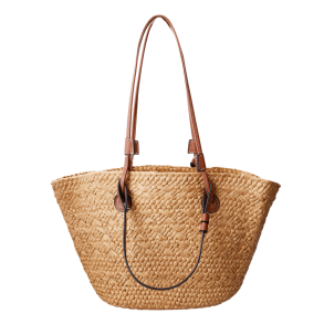 Black Colour Taske - BCKate Straw Shopper Bag - Nature