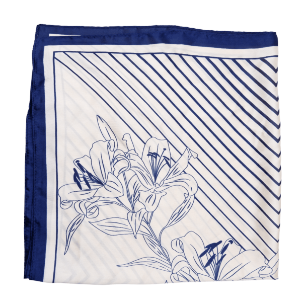 Black Colour T�rkl�de - BCTyra Mini Scarf - Navy