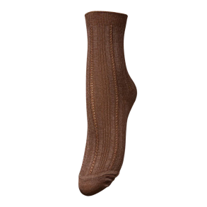 Becksöndergaard Strmper - Glitter Drake Sock - Mocha Brown