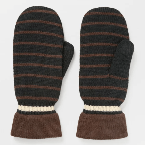 Becksöndergaard Vanter - Thin Striped Emerald Mittens - Black