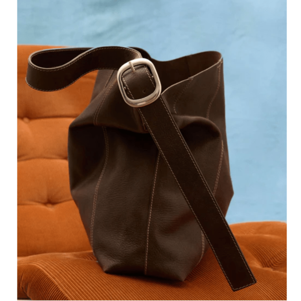 Becksöndergaard Taske - Panel Mae Buckle Bag - Chocolate Torte