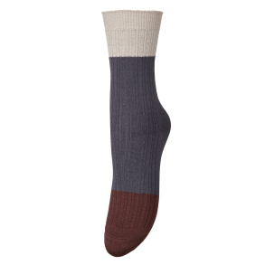 Becks�ndergaard Str�mper - Colourblock Bam Sock - Turbulence Gray