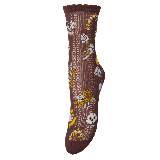 Becks�ndergaard Str�mper - Fiora Cotta Sock - Maroon Brown