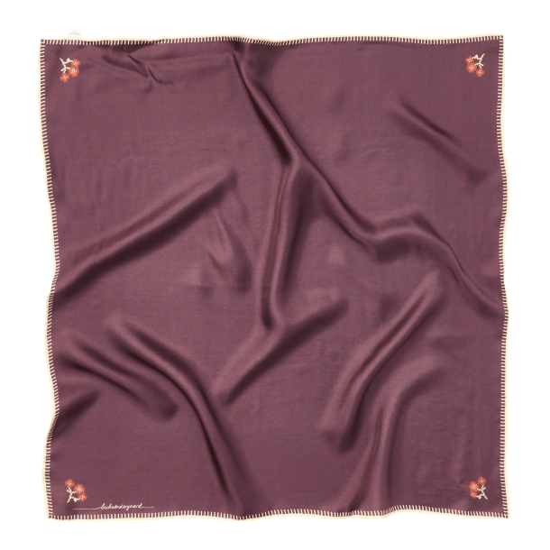Becks�ndergaard T�rkl�de - Flotile Stitch Sia Scarf - Maroon Brown