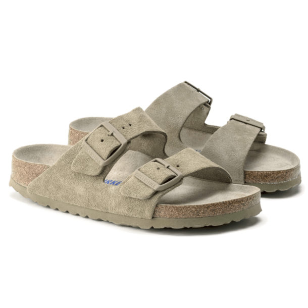 Birkenstock Arizona Sandal BS - Faded Khaki - Suede