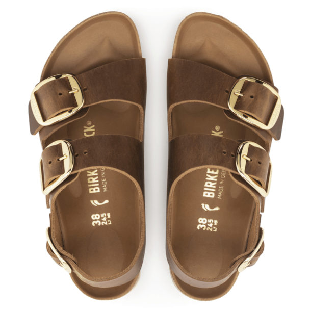 Birkenstock Milano Big Buckle Sandal - Cognac