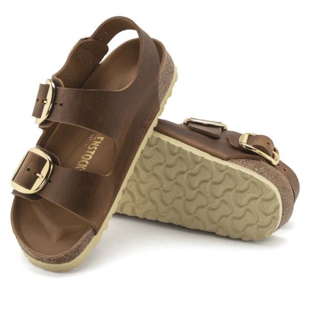 Birkenstock Milano Big Buckle Sandal - Cognac