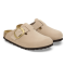 Birkenstock Slip-in - Boston Big Buckle Nubuck Leather - Sandcastle
