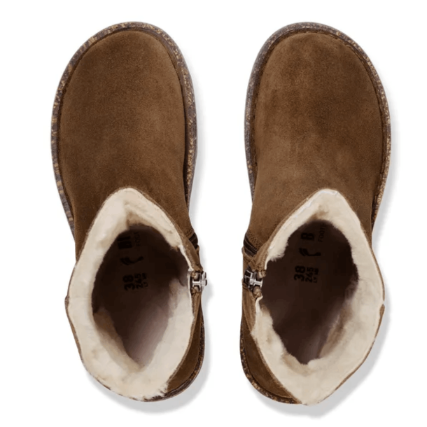 Birkenstock St�vler - Uppsala Zip Shearling - Dark Tea
