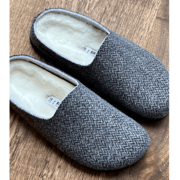 Birkenstock Slip-in - Amsterdam Wrapped Dip - Herringbone Gray