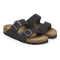 Birkenstock Arizona Sandal SFB - Black - Nubuk Leather