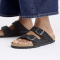 Birkenstock Arizona Sandal SFB - Black - Nubuk Leather