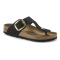 Birkenstock Gizeh Big Buckle Nubuck Leather Sandal - Black