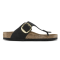 Birkenstock Gizeh Big Buckle Nubuck Leather Sandal - Black