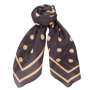 Black Colour T�rkl�de - BCJude Dotted Mini Scarf - Coffee