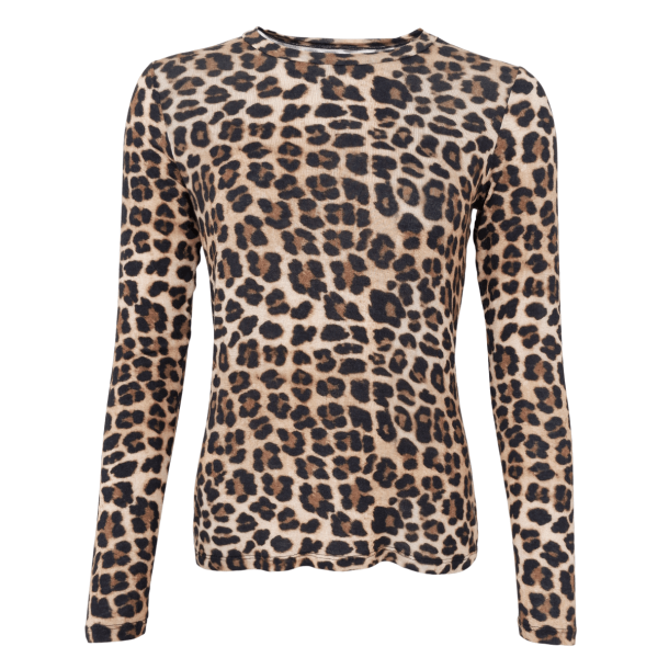 Black Colour Bluse - BCAlba LS Tee - Natural Leo