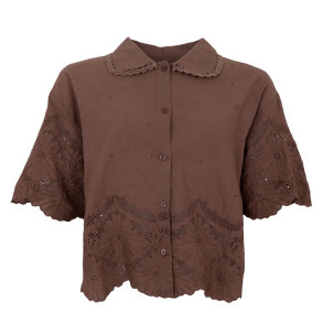 Black Colour Skjorte - BCAgneta Lace Blouse - Espresso