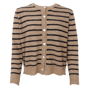 Black Colour Strik - BCDell Striped Knit Cardigan - Taupe