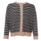 Black Colour Strik - BCDell Striped Knit Cardigan - Black