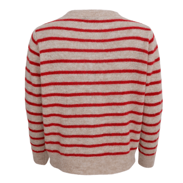 Black Colour Strik - BCDell Striped Knit Cardigan - Wine