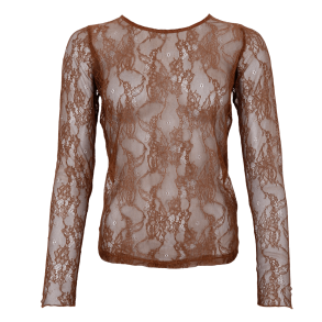 Black Colour BCLara Lace Blouse - Coffee