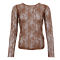 Black Colour BCLara Lace Blouse - Coffee